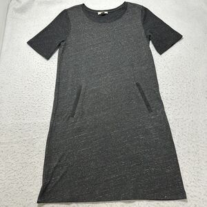 Ann Taylor LOFT Women's Small Short Sleeve T Shirt Dress A-Line Pullover Gray
